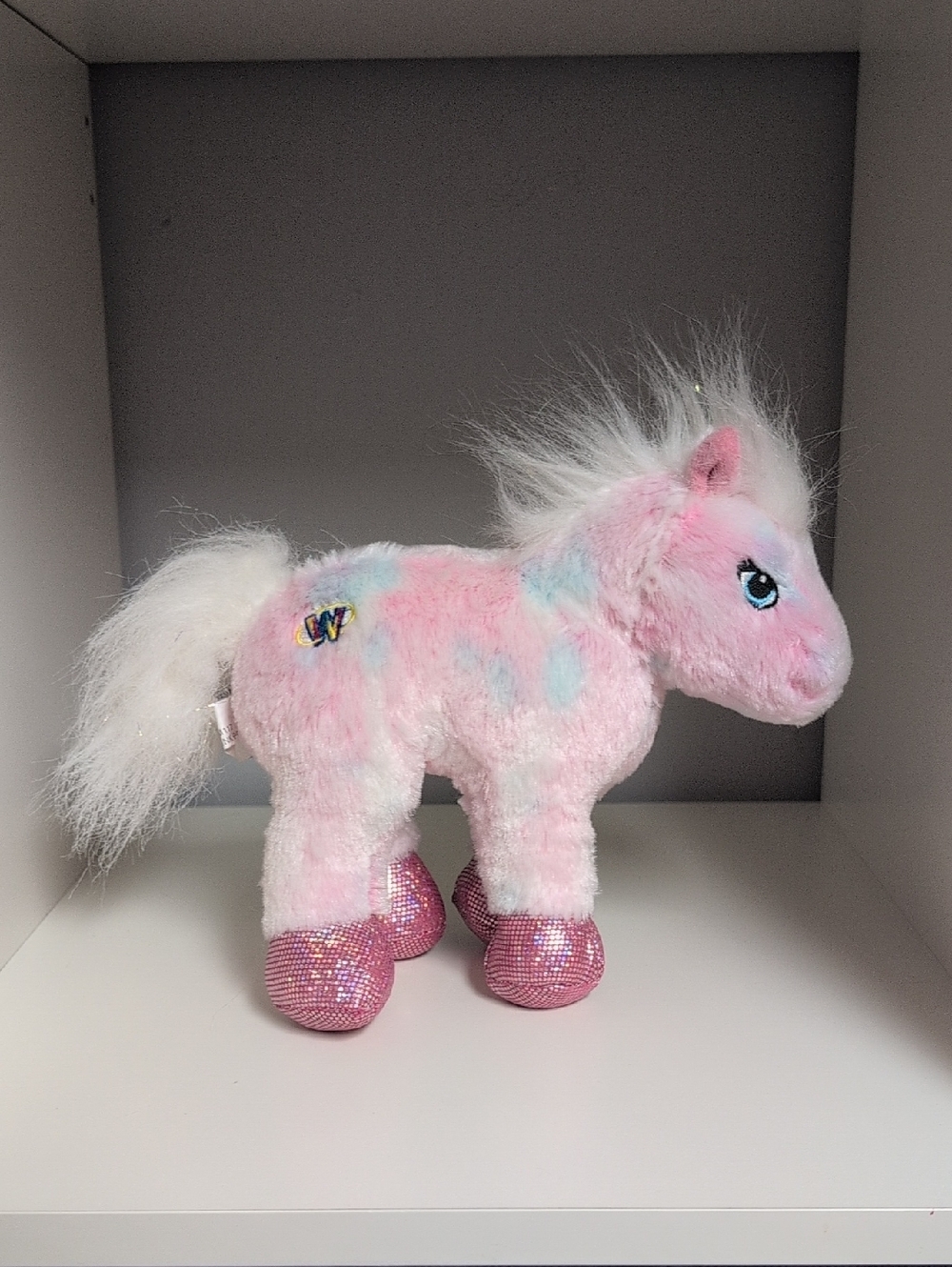 💜2/$20💜 Webkinz Pink Pony Tinsel Hair Glitter Hooves Blue Eyes Collectible Y2K